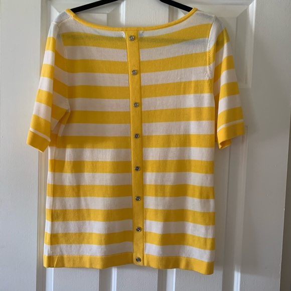 Yellow and white knit top! - Picture 3 of 13
